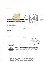 UNDERWATER SHOCK ANALYSIS OF A MISSILE LAUNCH TUBE PDF电子版封面 KENNETH C.KIDDY