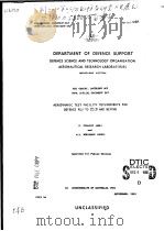 DEPARTMENT OF DEFENCE SUPPORT DEFENCE SCIENCE AND TECHNOLOGY ORGANISATION AERONAUTICAL RESEARCH LABO 1982 PDF电子版封面
