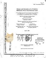 DESIGN AND OPERATION OF A COLLECTIVE MILLIMETER-WAVE FHEE-ELECTRON LASER 1983 PDF电子版封面