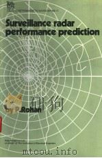 SURVEILLANCE RADAR PERFORMANCE PREDICATION PDF电子版封面 0906048982 P.ROHAN