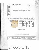 NAVIER-STOKES COMPUTATIONAL STUDY OF AXISYMMETRIC TRANSONIC TURBULENT FLOWS WITH A TWO-EQUATION MODE PDF电子版封面 JUBARAJ SAHU