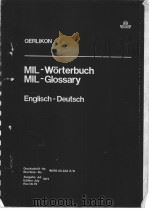 MIL-WORTERBUCH MIL-GLOSSARY PDF电子版封面