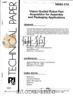 VISION-GUIDED ROBOT PART ACQUISITION FOR ASSEMBLY AND PACKAGING APPLICATIONS PDF电子版封面