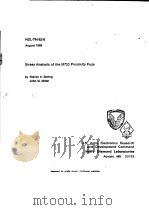 STRESS ANALYSLS OF THE M735 PROXIMLTY FUZEE PDF电子版封面