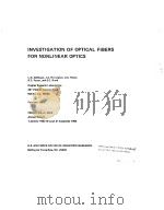 INVESTIGATION OF OPTICAL FIBERS FOR NONLINEAR OPTICS（ PDF版）