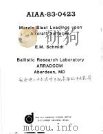 MUZZIE BLALST LOADINGS UPON AIRCRAFT SURFACES PDF电子版封面 E.M.SCHMIDT