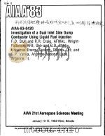 INVESTIGATION OF A DUAL INLET SIDE DUMP COMBUSTOR USING LIQUID FUEL INJECTION（ PDF版）
