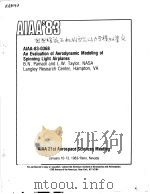 AN EVALUATION OF AERODYNAMIC MODELING OF SPINNING LIGHT ARIPLANSES（ PDF版）