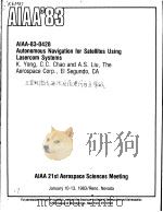 AUTONOMOUS NAVIGATION FOR SATELLITES USING LASERCON SYSTEMS（ PDF版）