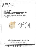 APPRROXIMATE FACTORIZATION SCHEMES FOR 3D NONLINEAR SUPERSONIC POTENTIAL FLOW     PDF电子版封面     