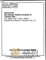 NON-LSENTROPIC POTENTIAL FORMULATION FOR TRANSONIC FLOWS（ PDF版）