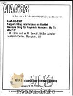 SUPPORT-STING INTERFERENCE ON BOATTAIL PRESSURE DRAG FOR REYNOLDS NUMBERS UP TO PDF电子版封面