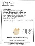 LASER HOLOGRAPHIC INTERFEROMETRY FOR UNSTEADY AIRFOIL UNDERGOING DYNAMIC STALL PDF电子版封面