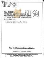 INTRODUCTORY AEROTHERMODYNAMICS OF ADVANCED SPACE TRANSPOTRATION SYSTEMS（ PDF版）