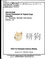 THERMAL ENVIRONMENT FOR PAYLOAD/CARGO INTEGRATION（ PDF版）