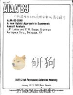 A NEW HYBRID APPROACH TO SUPERSONIC AIRCRAFT ANALYSIS PDF电子版封面