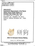 EXPERIMENTAL MEASUREMENTS OF THE PLASMA SHEATH AROUND PINHOLE DEFECTS IN A SIMULATED HIGH-VOLTAGE SO PDF电子版封面