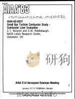 SMALL GAS TURBINE COMBUSTOR STUDY COMBUSTOR LINER EVALUATION（ PDF版）