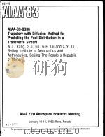 TRAJECTORY WITH DIFFUSION METHOD FOR PREDICTING THE FUEL DISTRIBUTION IN A TRANSVERSE STREAM PDF电子版封面