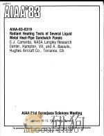 PADIANT HEATING TESTS OF SEVERAL LIQUID METAL HEAT-PIPE SANDWICH PANELS（ PDF版）