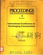 PROCEEDINGS OF SPIE-THE INTERNATIONAL SOCIETY FOR OPTICAL ENGINEERING VOLUME 441 INTERNATIONAL CONF PDF电子版封面 0892524766