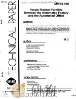 REOPLE-RELATED PARALLELS BETWEEN THE AUTOMATED FACTORY AND THE AUTOMATED OFFICE（ PDF版）