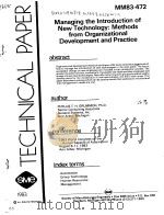 MANAGING THE INTRODUCTION OF NEW TECHNOLOGY:METHODS FROM ORGANIZATIONAL DEVELOPMENT AND PRACTICE（ PDF版）