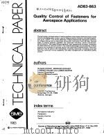 QUALITY CONTROL OF FASTENERS FOR AEROSPACE APPLICATIONS（ PDF版）