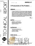 IF PRODUCTIVITY IS THE PROBLEM. . . PDF电子版封面