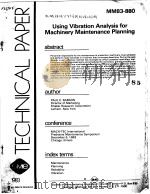 USING VIBRATION ANALYSIS FOR MACHINERY MAINTENANCE PLANNING（ PDF版）