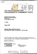 ION VAPOR DEPOSITION PROCESSING OF ARMAMENT PARTS PDF电子版封面 J.J.REILLY