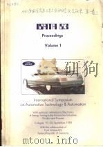 ISATA 83 PROCEEDINGS VOLUME 1 PDF电子版封面