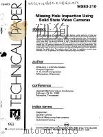 MISSING HOLE INSPECTION USING SOLID STATE VIDEO CAMERAS（ PDF版）