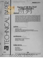 SURVEY OF OFF-THE-SHELF IMAGING SYSTEMS PDF电子版封面