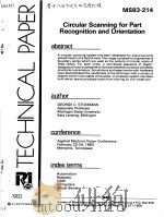 CIRCULAR SCANNING FOR PART RECOGNITION AND ORIENTATION（ PDF版）
