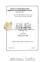 DAVID W.TAYLOR NAVAL SHIP RESEARCH AND DEVELOPMENT CENTER PDF电子版封面