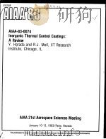AIAA'83 AIAA-83-0074 PDF电子版封面