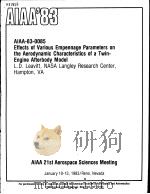 AIAA'83 AIAA-83-0085 PDF电子版封面