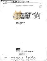 PROPERTIES OF QUICK LOOK PASSIVE LOCALIZATION PDF电子版封面