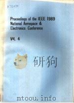 PROCEEDINGS OF THE IEEE 1989 NATIONAL AEROSPACE & ELECTRONICS CONFERENCE  VOL.4（ PDF版）