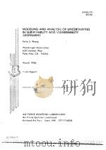 MODELING AND ANALYSIS OF UNCERTAINTIES IN SURVIVABILITY AND VULNERABILITY ASSESSMENT（ PDF版）