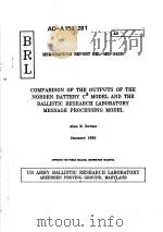 COMPARISON OF THE OUTPUTS OF THE NORDEN BATTERY C3 MODEL AND THE BALLISTIC RESEARCH LABORATORY MESSA     PDF电子版封面    ALAN R.DOWNS 