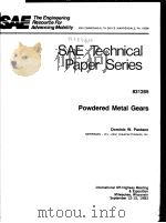 SAE TECHNICAL PAPER SERIES 831265 POWDERED METAL GEARS PDF电子版封面 DOMINIC W.PANTANO
