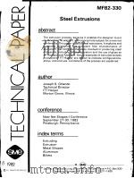 TECHNICAL PAPER MF82-330 STEEL EXTRUSIONS（ PDF版）