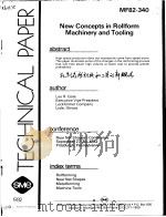 TECHNICAL PAPER MF82-340 NEW CONCEPTS IN ROLLFORM MACHINERY AND TOOLING（ PDF版）