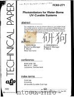 TECHNICAL PAPER FC83-271 PHOTOINITIATIORS FOR WATER-BORNE UV-CURABLE SYSTEMS（ PDF版）