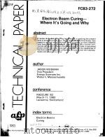 TECHNICAL PAPER FC83-272 ELECTRON BEAM CURING-WHERE IT'S GOING AND WHY PDF电子版封面