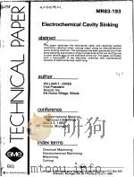 TECHNICAL PAPER MR83-193 ELECTROCHEMICAL CAVITY SINKING（ PDF版）