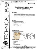 TECHNICAL PAPER MR83-225 COST EFFECTIVE BORING WITH BLOCK TYPE TOOLING PDF电子版封面