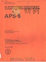 5TH INTERNATIONAL SYMPOSIUM ON AUTOMOTIVE PROPULSION SYSTEMS APS-5 VOLUME 2 PDF电子版封面